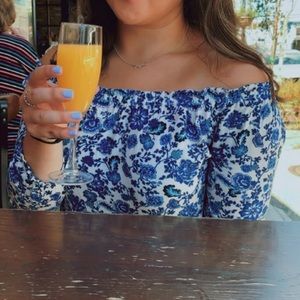 Off the Shoulder floral blouse